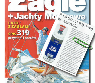 Епоксиден грунд в списанието за водни спортове „Żagle“.